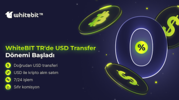 WhiteBIT TR’den USD hamlesi: Sıfır komisyonla 7/24 yatır/çek hizmeti sunuluyor